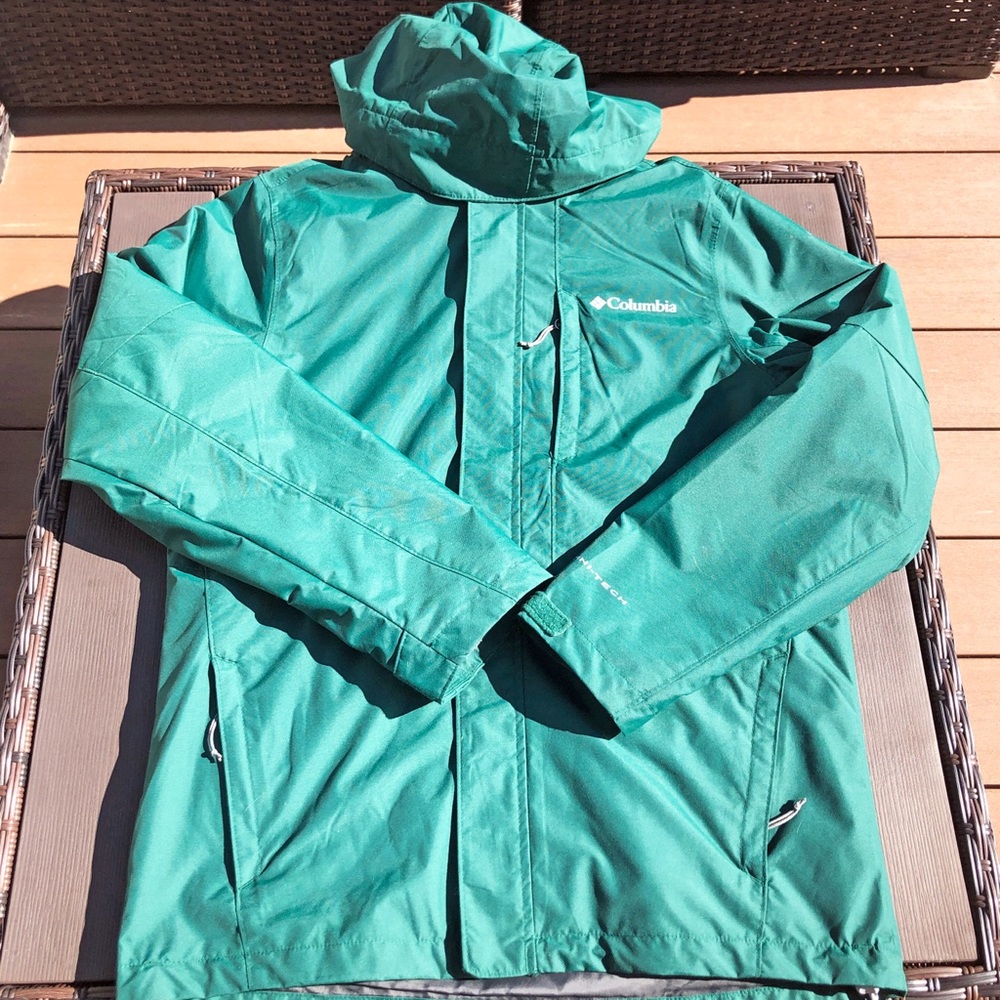 Columbia Hunter Green Hooded Ski Jacket